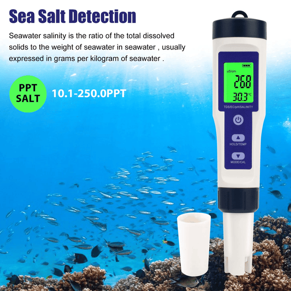 7-in-1 Digital Salt Water Test Kits for Pools & pH Tester
