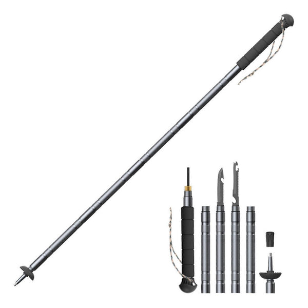 7 in 1 Collapsible Trekking Pole Foldable Hiking Pole– Built for Adventure